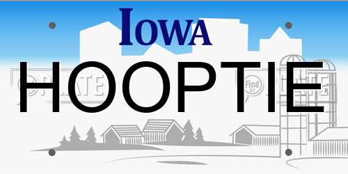 HOOPTIE Iowa License Plate