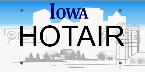 HOTAIR Iowa License Plate