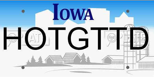 HOTGTTD Iowa License Plate