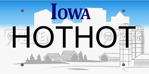 HOTHOT Iowa License Plate