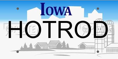 HOTROD Iowa License Plate