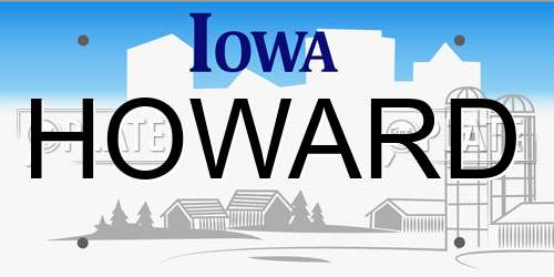 HOWARD Iowa License Plate