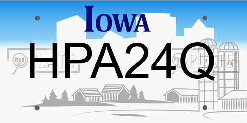 HPA24Q Iowa License Plate