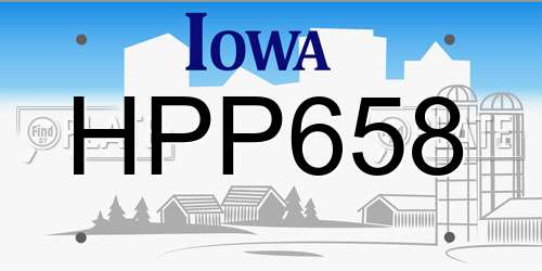 HPP658 Iowa License Plate