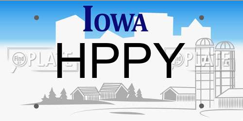 HPPY Iowa License Plate