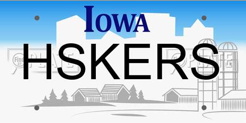 HSKERS Iowa License Plate