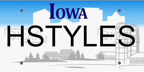 HSTYLES Iowa License Plate