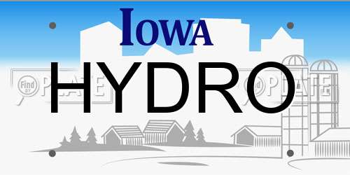 HYDRO Iowa License Plate