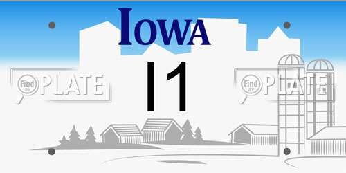 I1 Iowa License Plate