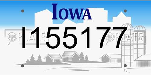 I155177 Iowa License Plate