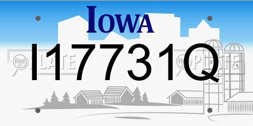 I17731Q Iowa License Plate