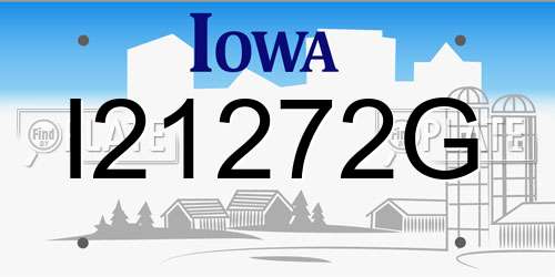I21272G Iowa License Plate