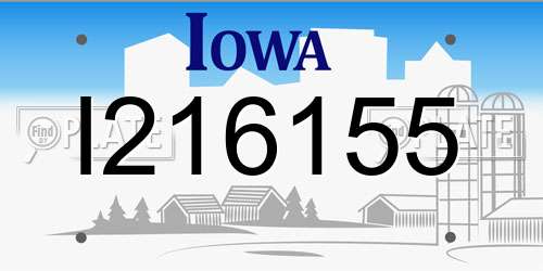 I216155 Iowa License Plate
