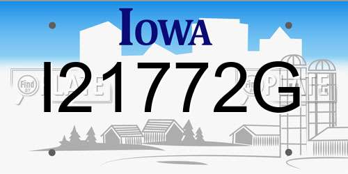 I21772G Iowa License Plate