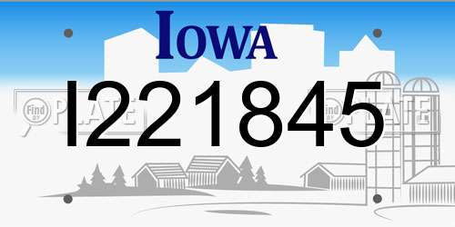 I221845 Iowa License Plate