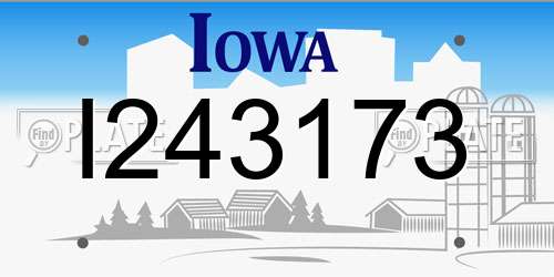 I243173 Iowa License Plate