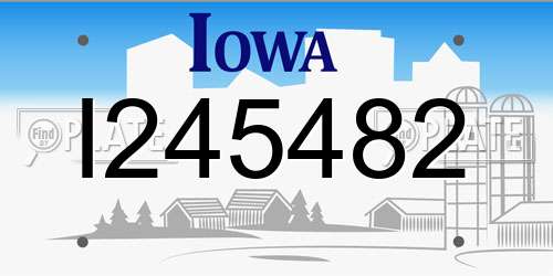 I245482 Iowa License Plate