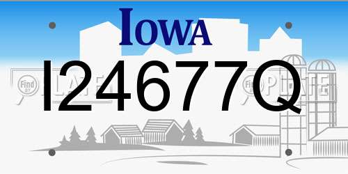 I24677Q Iowa License Plate