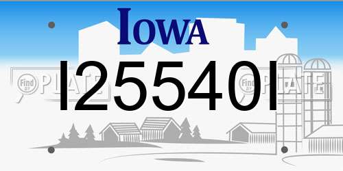 I25540I Iowa License Plate