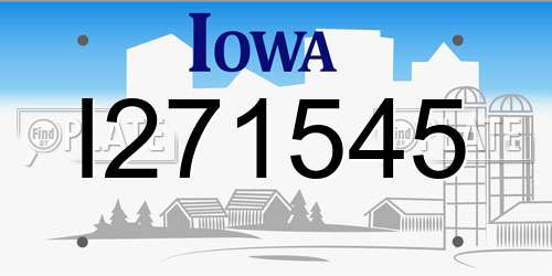 I271545 Iowa License Plate