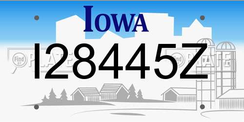 I28445Z Iowa License Plate