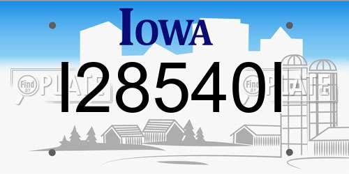 I28540I Iowa License Plate
