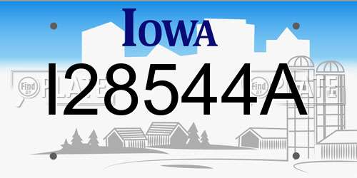 I28544A Iowa License Plate