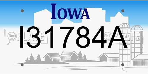 I31784A Iowa License Plate