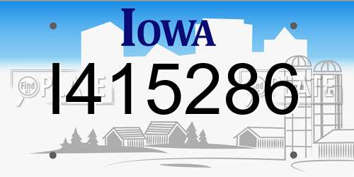 I415286 Iowa License Plate