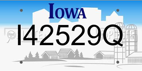 I42529Q Iowa License Plate