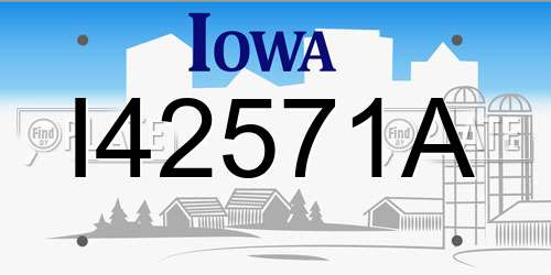 I42571A Iowa License Plate