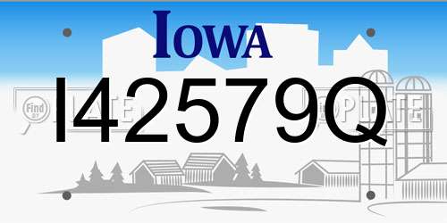 I42579Q Iowa License Plate
