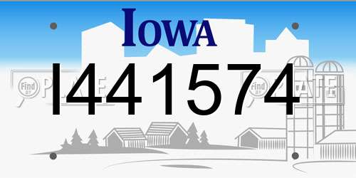 I441574 Iowa License Plate