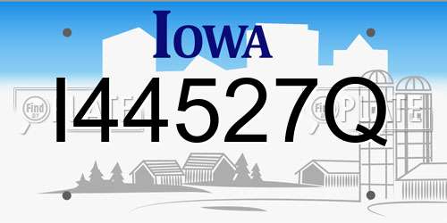 I44527Q Iowa License Plate