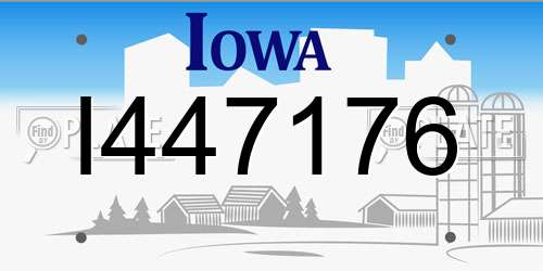 I447176 Iowa License Plate