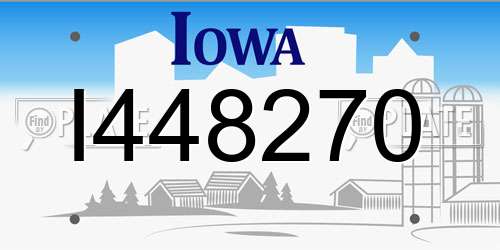 I448270 Iowa License Plate
