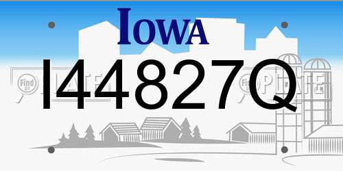 I44827Q Iowa License Plate