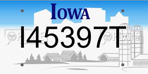 I45397T Iowa License Plate
