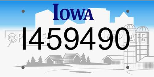 I459490 Iowa License Plate