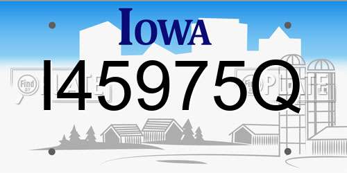 I45975Q Iowa License Plate