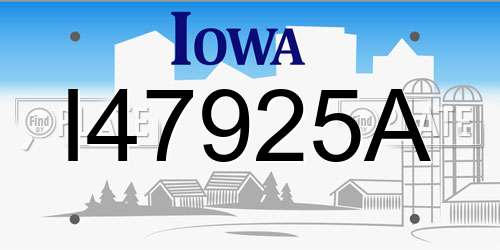 I47925A Iowa License Plate