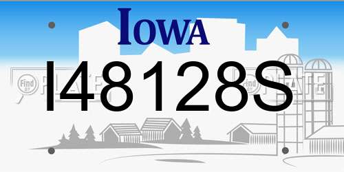 I48128S Iowa License Plate