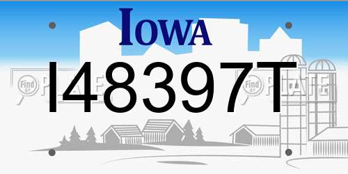 I48397T Iowa License Plate