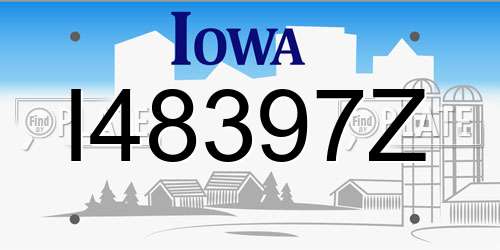 I48397Z Iowa License Plate