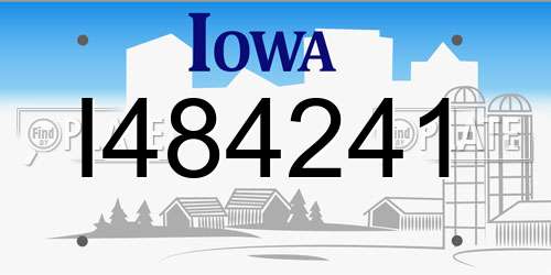 I484241 Iowa License Plate