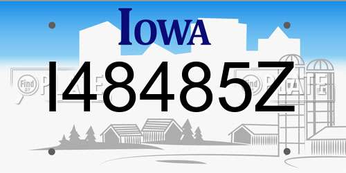 I48485Z Iowa License Plate