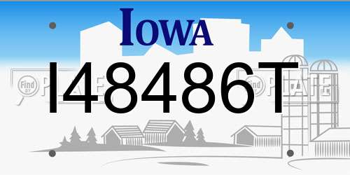 I48486T Iowa License Plate