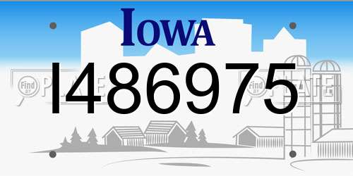 I486975 Iowa License Plate