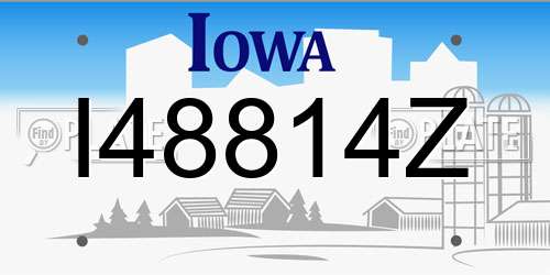 I48814Z Iowa License Plate