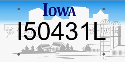 I50431L Iowa License Plate